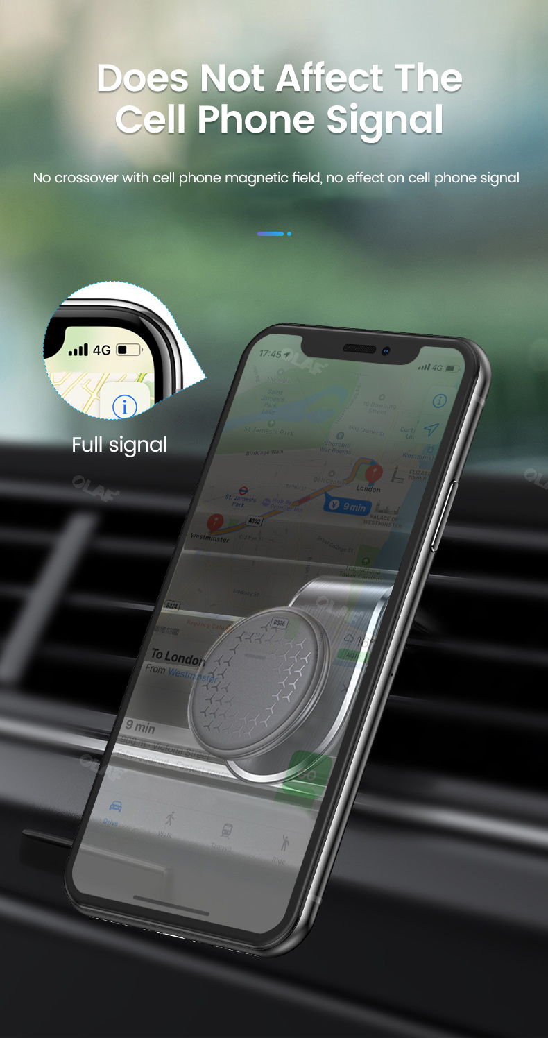 phone Supporto magnetico per auto, clip di ventilazione, supporto mobile girevole a 360 gradi, supporto per telefono GPS, adatto per_voghion.com