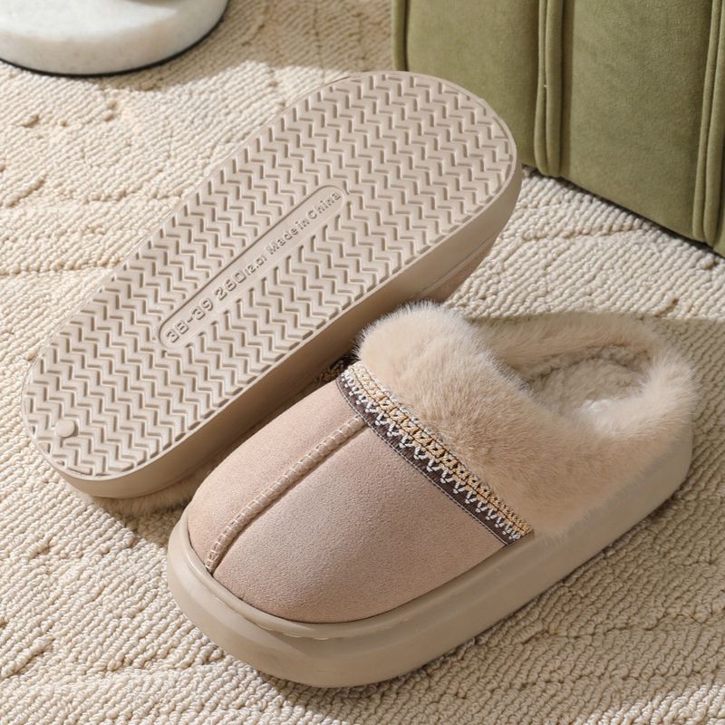 Pantofole soffici autunno e inverno pantofole spesse in cotone per esterni pantofole calde spesse in peluche per la casa_voghion.com