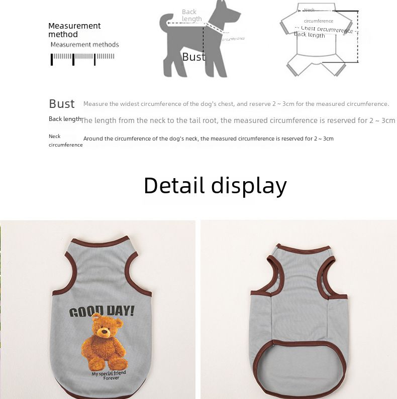 Factory Direct Pet clothes puppy clothes cat clothes summer dog vest pet vest one-piece delivery_voghion.com
