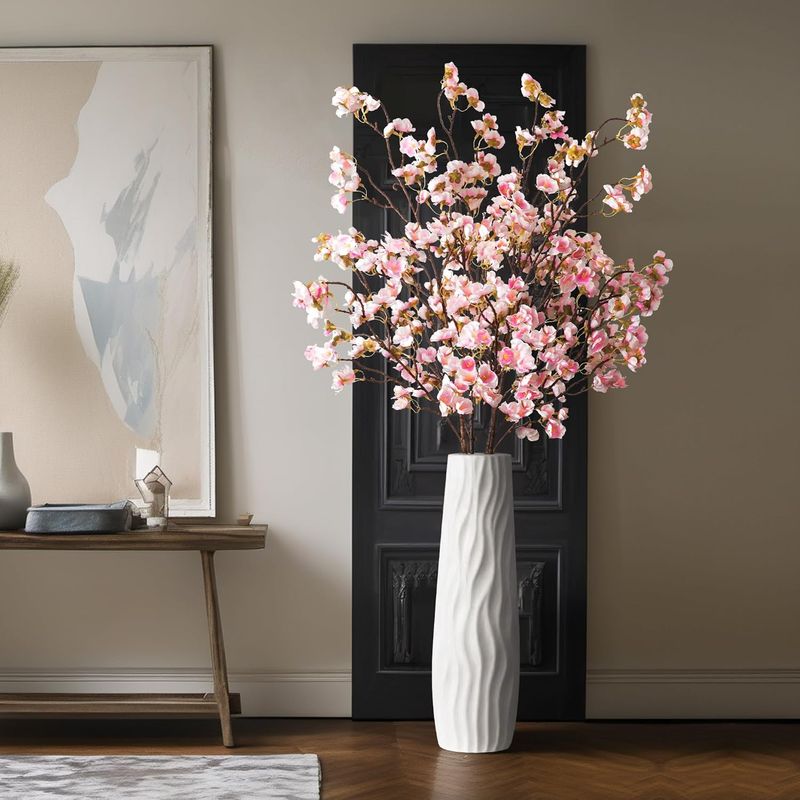 4 rami di fiori di ciliegio artificiali, bouquet di fiori di seta sfusi, tocco reale, per feste di matrimonio a casa_voghion.com