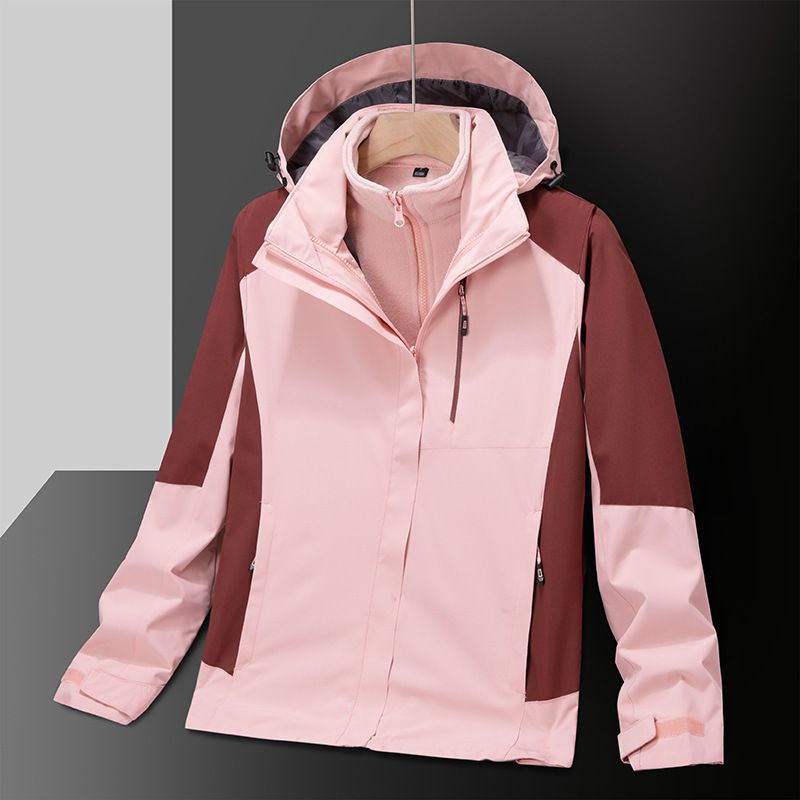 Giacca 3 in 1 da uomo e da donna, alpinismo, antivento, impermeabile, con fodera in pile staccabile, cappotto da esterno per coppia_voghion.com
