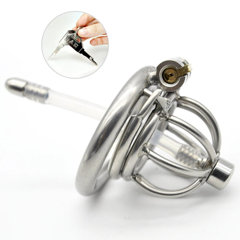 2022 New Male Stainless Ring Chastity Device Birdcage Catheter With Stealth Lock Erotic Bondage Adult Toy For 2023 new_voghion.com
