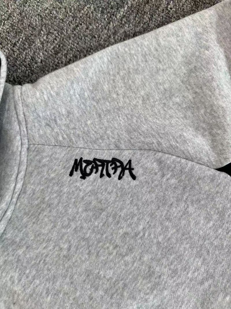 Mertra Patchwork Stickerei Fleece High Street Lose Unisex Fledermausärmel Hoodie Sweatshirt Lässiges Langes Hosenset_voghion.com