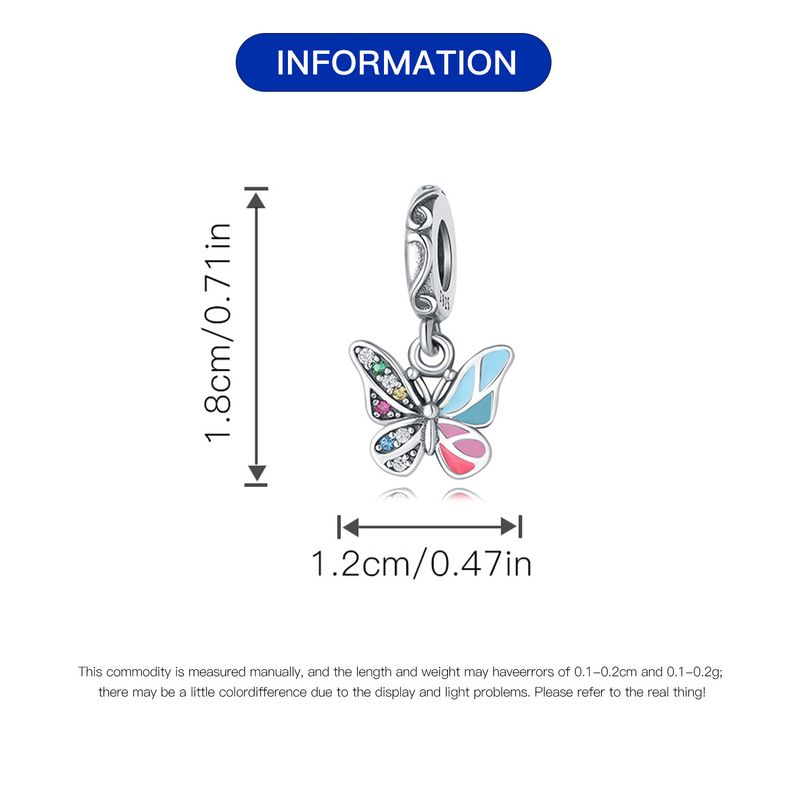 Gioielli da donna in argento sterling 925 con perline, di alta qualità, a forma di farfalla, fai da te, accessori per gioielli, pendenti_voghion.com