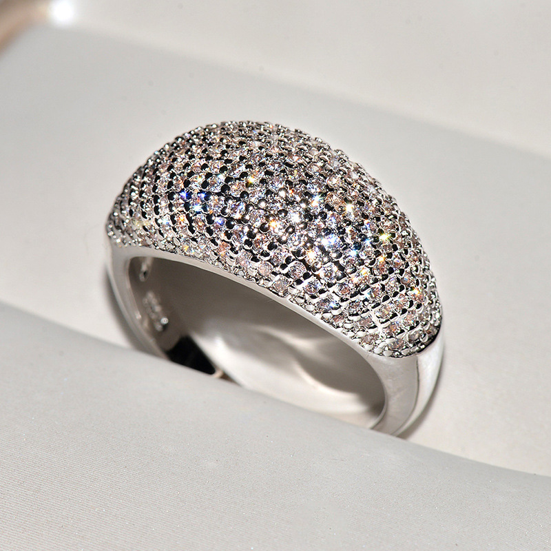 Luxuriöser Sternenhimmel-Ring mit Diamanten, Zirkonia, Kupfer, Gold, Silber, plattiert, Damen-Modeschmuck_voghion.com