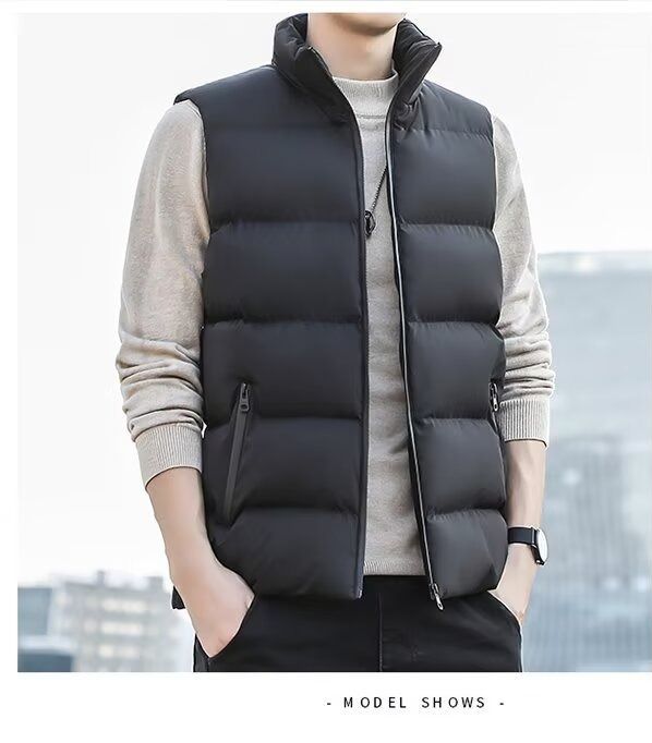 Giacca termica in velluto da uomo, autunno e inverno, con gilet impermeabile con cerniera_voghion.com