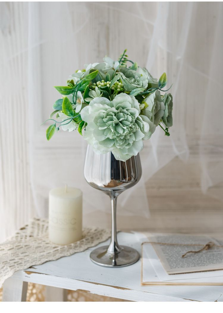 Simulazione di Natale bouquet fiori soggiorno decorazione Nordico ins fiore di seta fiore da tavolo set di rose decorazione floreale_voghion.com