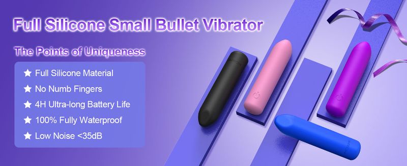 Small Bullet Women: Waterproof Mini Clit Vibrator With 10 Modes, Full Silicone Vibrating Finger Massager For G Spot_voghion.com