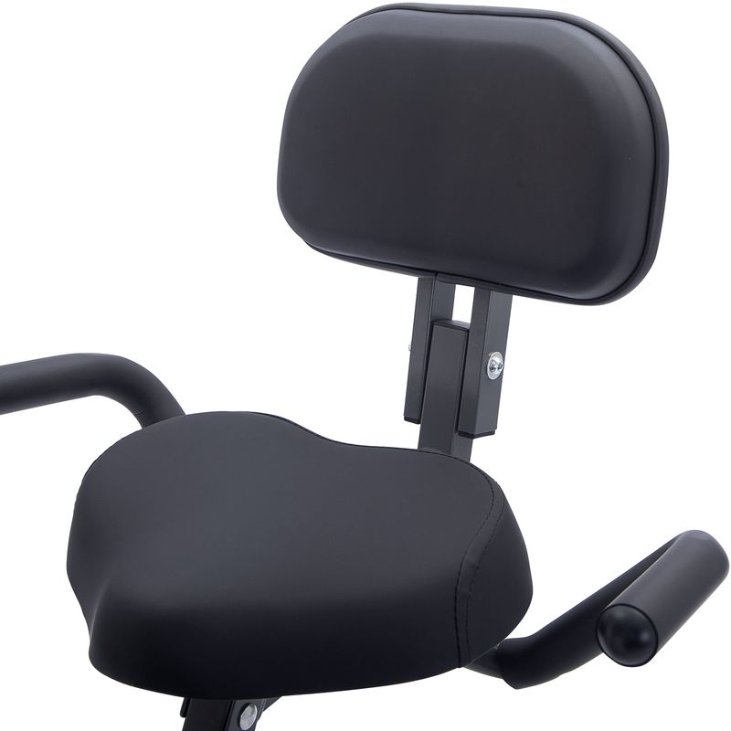 Folding Exercise Bike, Fitness Upright And Recumbent X-Bike With 16-Level Adjustable Resistance, Arm Bands And Backrest_voghion.com