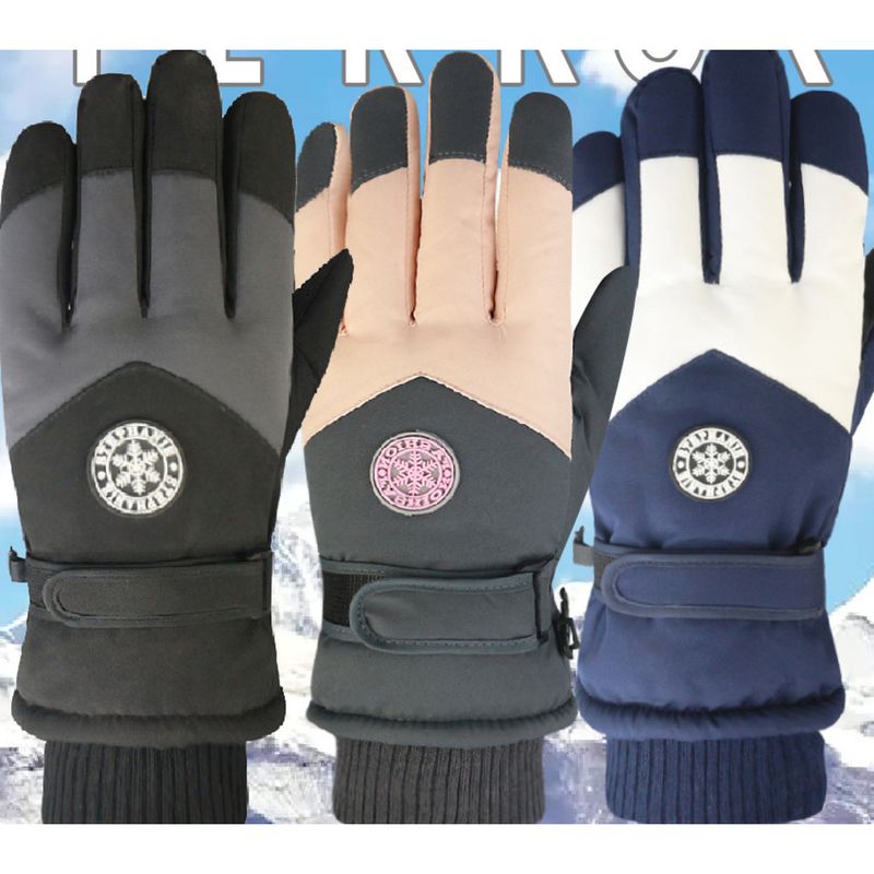Ski Gloves For Men And Women, Fleece-Lined, Warm, Outdoor Electric Bike, Cold-Proof, Windproof, Waterproof, Touchscreen,_voghion.com