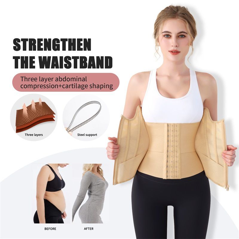 VoleFox Womens Yoga Belt Zipper Waist Trainer For Tummy Control Workout Slimming Waist Cincher For Hourglass Shape_voghion.com