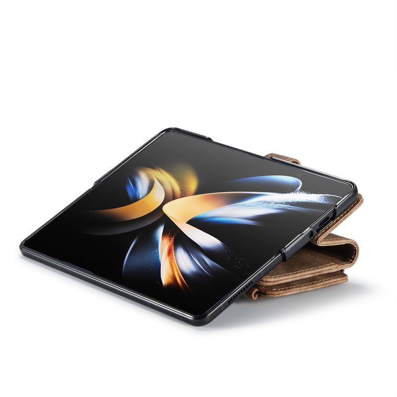 Applicable to Samsung Z Folder 5 Phone Case New A14 Card-Inserting Leather Case S23ultra Multi-Function Flip Wallet_voghion.com