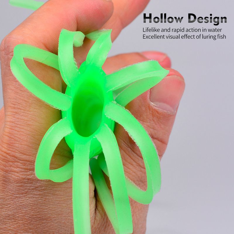 Deep Octopus Lure Boat Trolling Silicone Squid Skirt Luminous Sea Fishing Bait_voghion.com