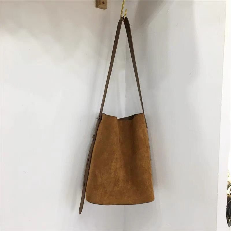 Borsa a tracolla versatile da donna in pelle scamosciata con stampa leopardata, modello coreano Niche INS_voghion.com