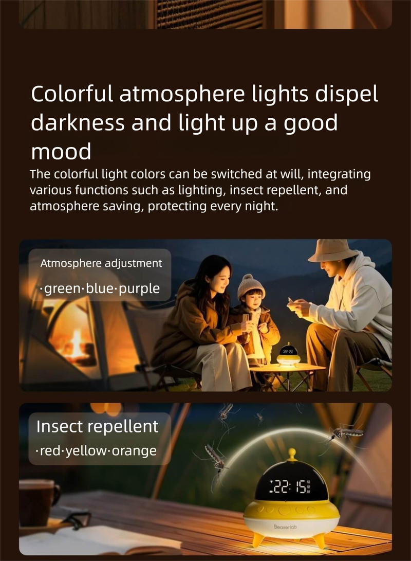 Dangdangli Children's Sensor Silent Alarm Clock UFO Rechargeable Student Smart Night Light For Home Bedroom_voghion.com