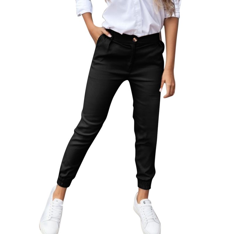 Pantalon crayon avec poches et boutons pour femmes, taille haute, Slim, mode décontractée, longueur cheville, offre spéciale, 2024_voghion.com