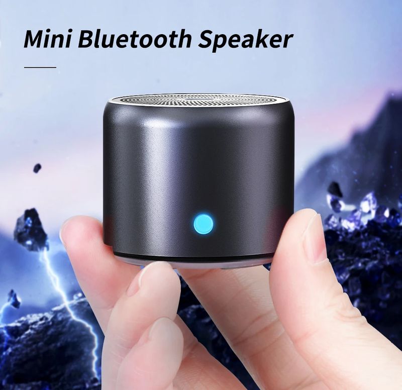 A106 Pro Mini Portable Wireless Bluetooth-5.0 Speaker Custom Bass Radiator IPX7 Waterproof Metal Speakers Travel Case_voghion.com