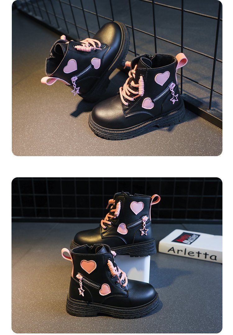 Stivali invernali in gomma Martin con cerniera laterale per bambini di 4 anni, bassi e in pelle ultra-fibra_voghion.com