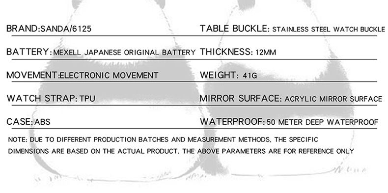 Panda-Themed Square Digital Watch With Gradient Design - Waterproof LED Sports Watch For Teens And Students Men's And Women's Watch_voghion.com