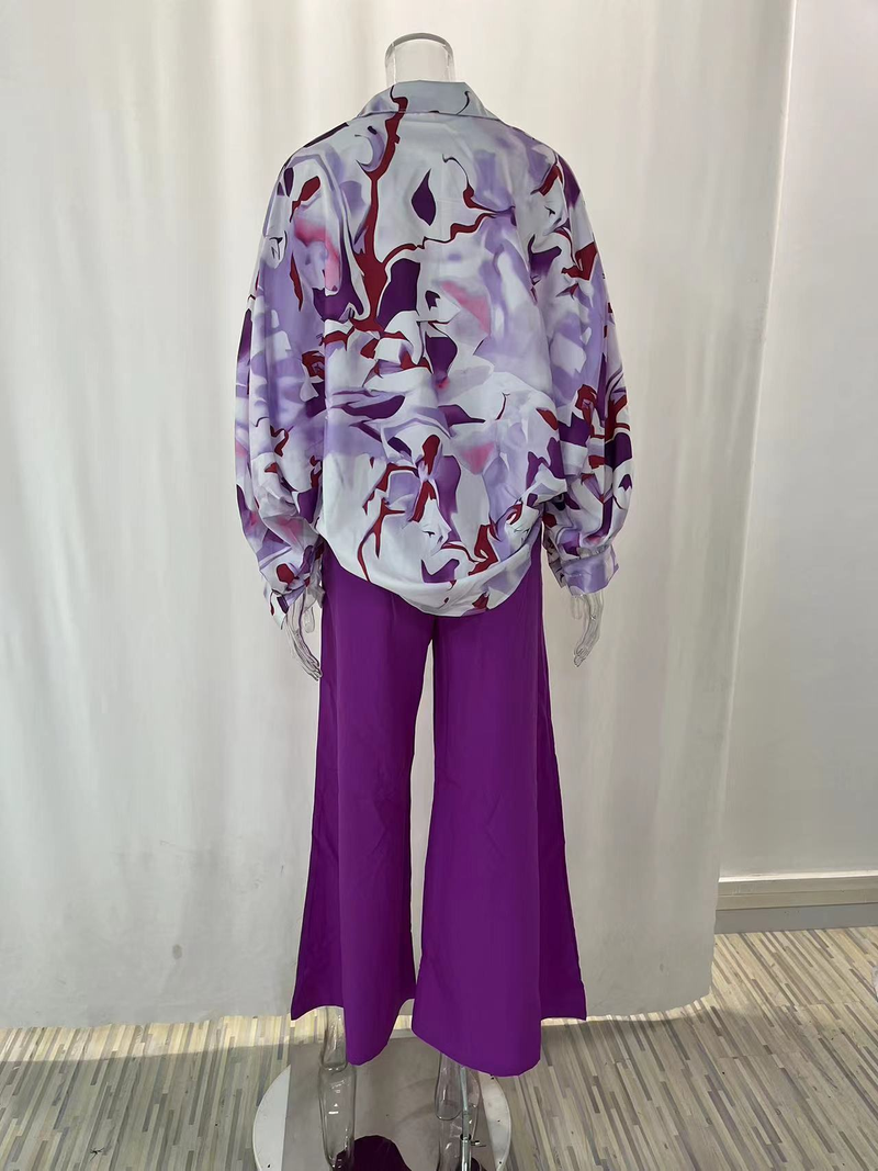 Camicie stampate popolari Pantaloni stile INS Abiti casual alla moda_voghion.com