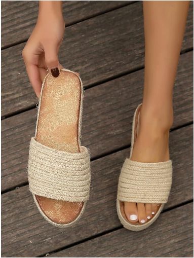Γυναικεία Παπούτσια Μεγάλα Σανδάλια με Πλατφόρμα και Σχοινί για Γυναίκες Άνοιξη και Καλοκαίρι Νέες Παντόφλες με Χοντρές Σόλες Μοντέρνα Σανδάλια με Χοντρές Σόλες_voghion.com
