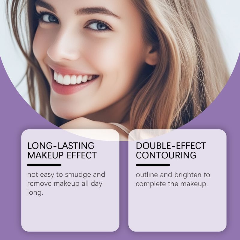 Zephoco Elfenbeinweißer Concealer, natürlich feuchtigkeitsspendend, leicht, für das Gesicht, Highlighter-Kontur, lang anhaltender Make-up-Stick_voghion.com