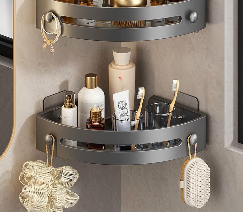 Mensola triangolare da bagno senza foratura, mensola portaoggetti a parete per lavabo, WC, bagno, organizer per angolo cucina_voghion.com