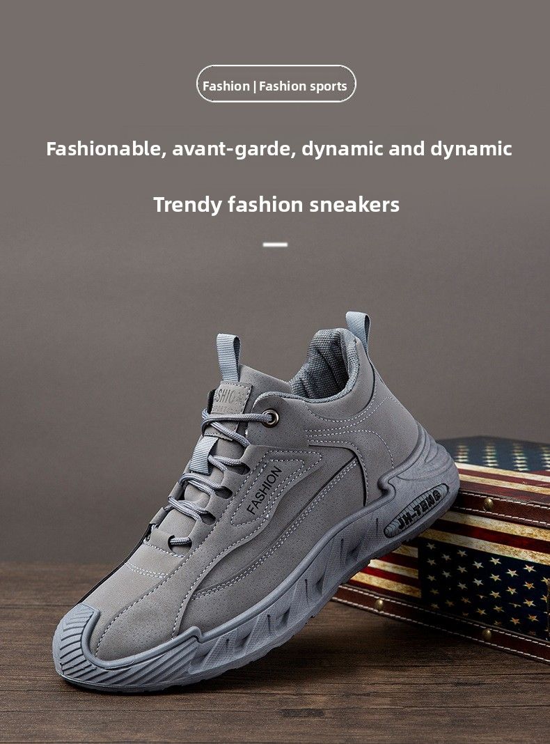Plus Size 2024 New Men's Soft Sole Sports Outdoor Casual Lace-up Running Shoes_voghion.com
