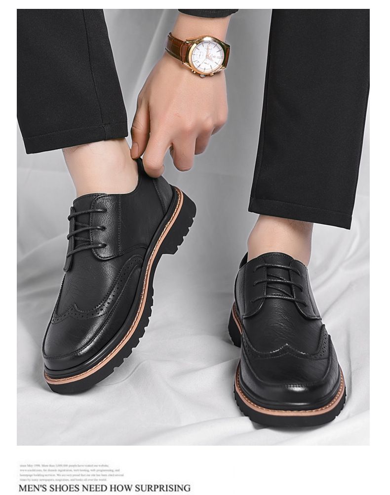 Scarpe da uomo in pelle brogue, per uomo, primaverili, formali, casual, in pelle, stile britannico, retrò, sneakers_voghion.com