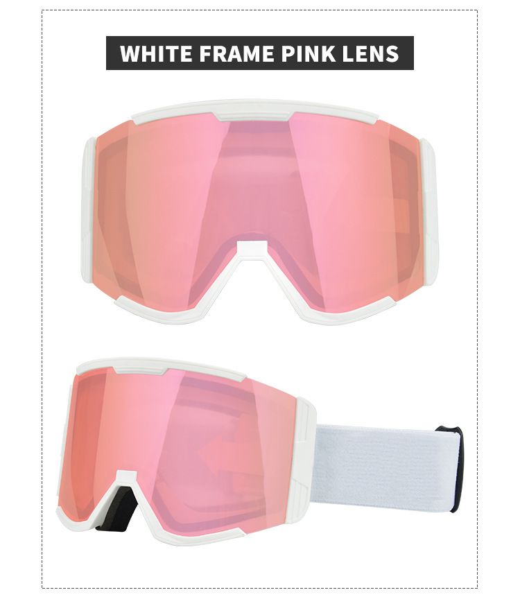 Suministros de esquí: Gafas de esquí, gafas de esquí para exteriores de alta definición, coloridas, resistentes al viento y a los rayos UV._voghion.com