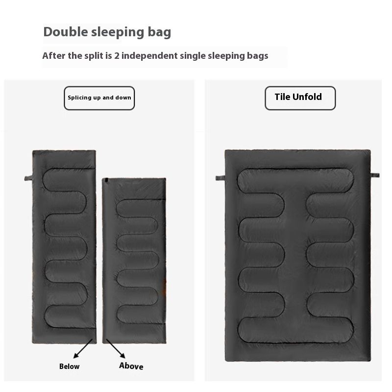 2,5 kg Doppelschlafsack für drinnen und draußen, für Paare, Camping, vier Jahreszeiten, Winter, Outdoor, für Erwachsene, schmutzabweisend, universell, für Reisen, kältebeständig_voghion.com
