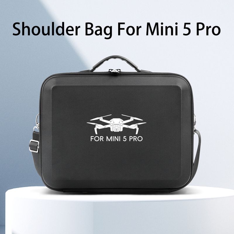 Shoulder Bag Large Capacity Portable PU Leather Storage Box For DJI Mini 5 Pro Drone RC 2/RC-N3 Remote Controller Kit_voghion.com