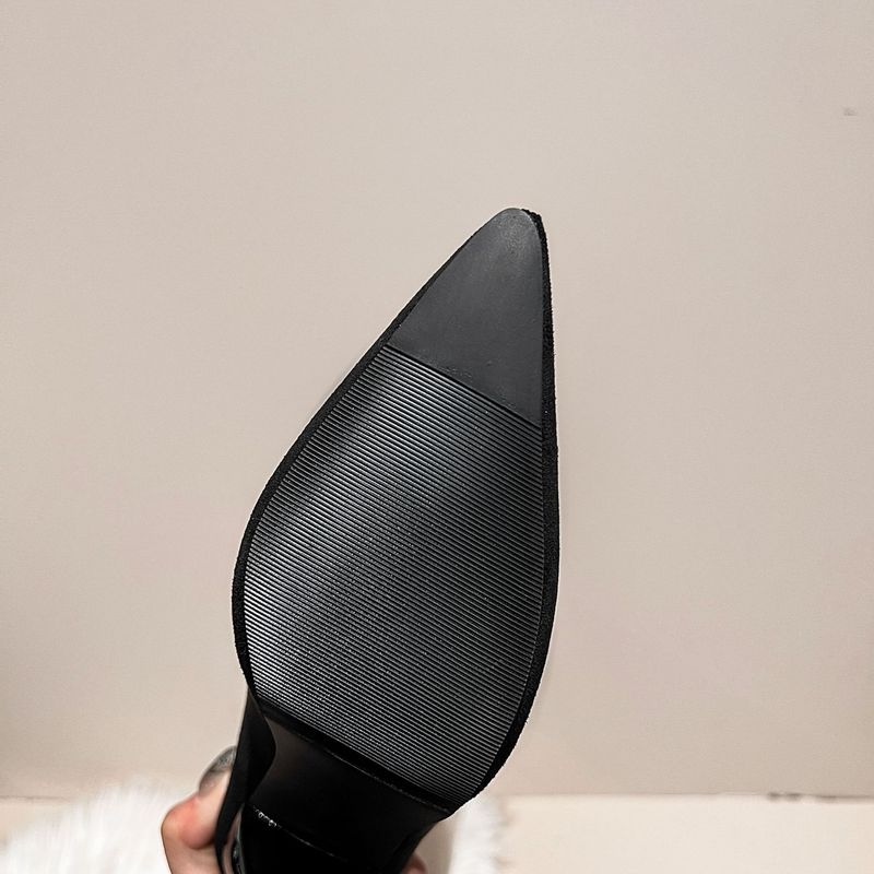Novas botas altas de outono e inverno salto agulha elástico botas longas pontiagudas_voghion.com