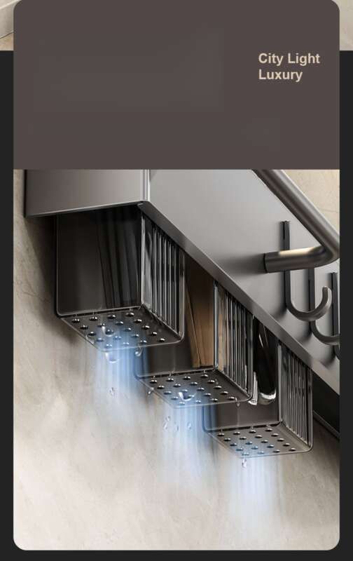 Suporte de faca espesso para parede, não perfurado, multifuncional para cozinha, com suporte de armazenamento integrado para corte_voghion.com