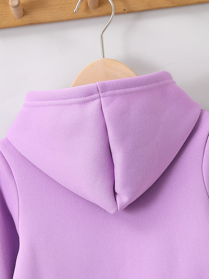 Modisches Hoodie- und Hosenset für Mädchen mit Katzendruck – weiches, fleecegefüttertes Winteroutfit für Kleinkinder (3–8 Jahre, 100–140 cm)_voghion.com