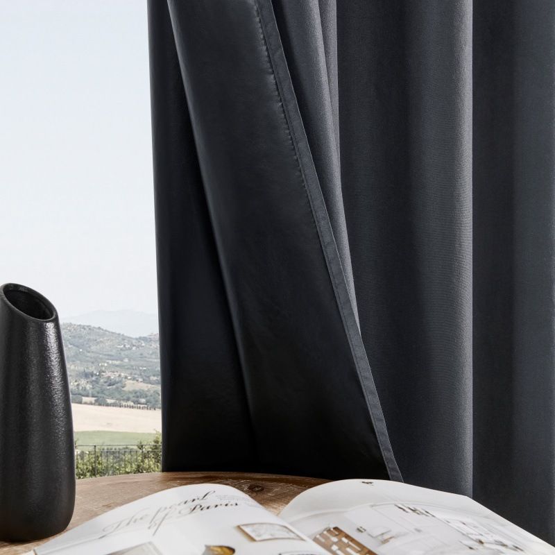 full blackout heat insulation curtains for bedroom with black lining room darkening noise reduction curtains_voghion.com