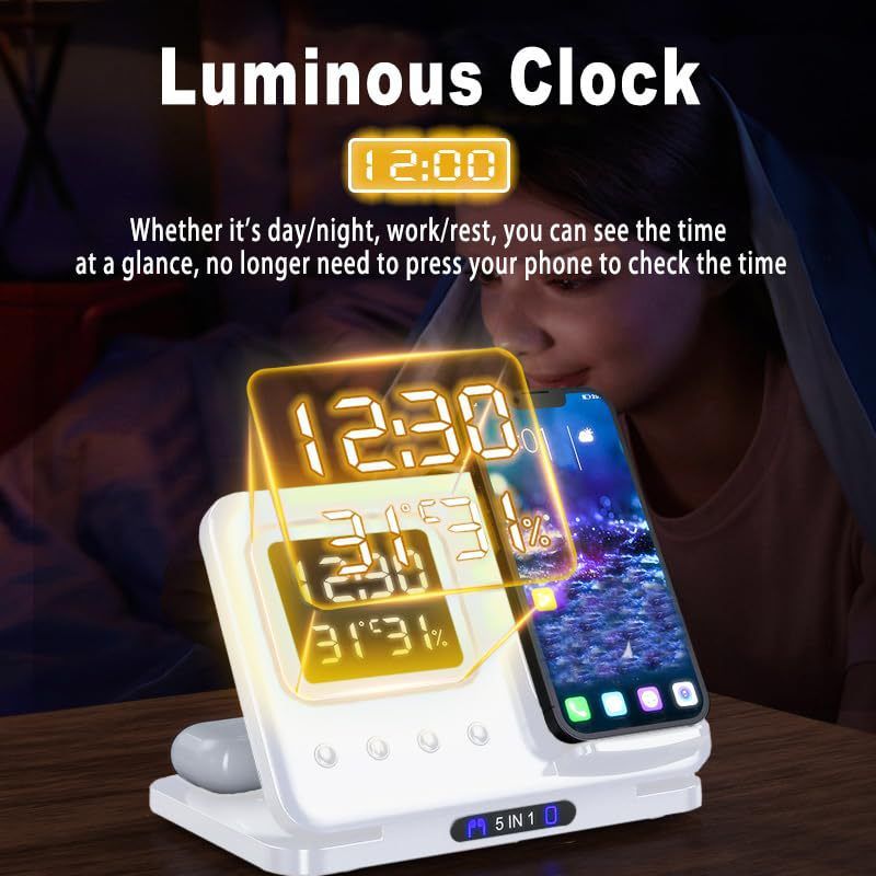 Wireless Charger Three-in-One For Huawei Iphone Iphone16 Samsung Mobile Phone Neutral Iphonewatch10 Watch 4 Headset_voghion.com