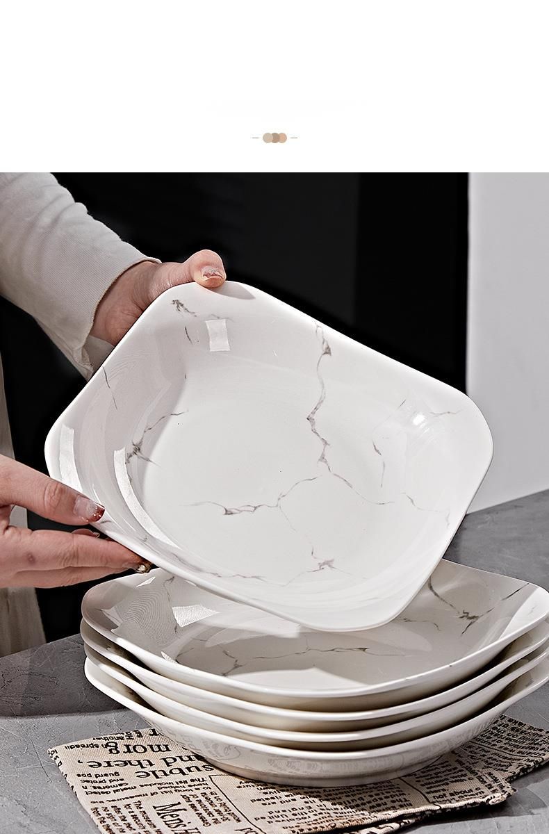 Underglaze Color Bowl Plate Set For Use, High-Quality Aesthetic Bowl, Plate, And Chopsticks Combination, Home High-End_voghion.com