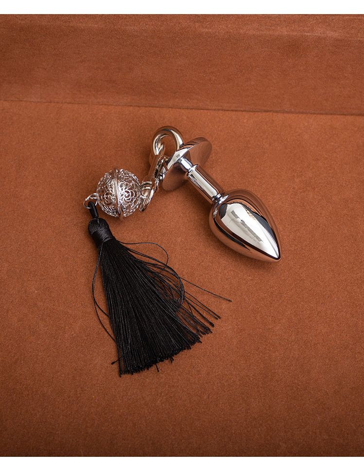 Black Wolf Metal With Brushes Crystal Beads Plug Handcuffs Prostate Massager Anal Vibrator Adult Toys Sex Store_voghion.com