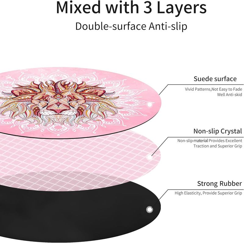 Yogamatten Suède Natuurlijke Rubber Meditatiemat Grote Ronde Mat Meditatie Meditatie Omgekeerde Mat Ondersteuning Antislip SGS Gecertificeerd_voghion.com