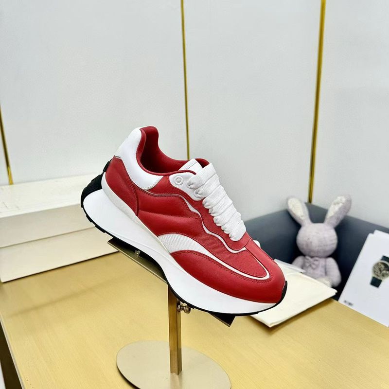 24 Nuovo Stile Agan Color Block Suola Spessa Casual Coppia Bianche Scarpe da Ginnastica in Vera Pelle Unisex_voghion.com