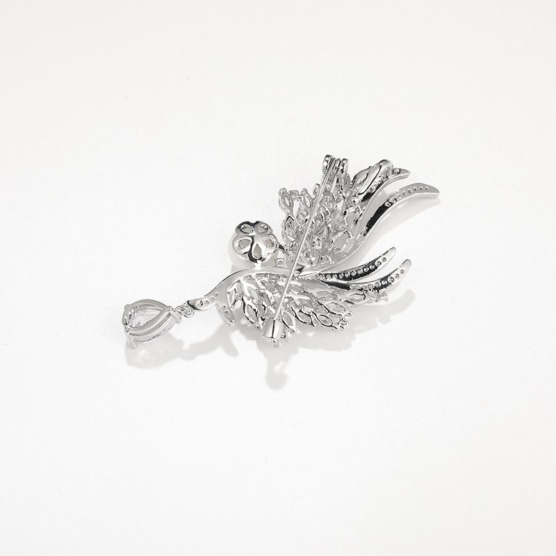 Herren-Anstecknadel mit Federn für Anzüge – elegantes Perlen- und Federdesign, perfekt für Geschäftskleidung und als Geschenk. Perlenbrosche, Accessoires, Firmengeschenke_voghion.com