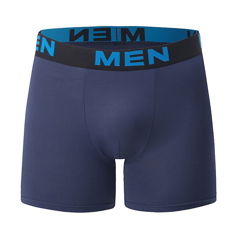 Overseas Platform 7 Pieces Men's Solid Color Fashion Basic Underwear Large Size Youth Versatile Long Boxer Briefs_voghion.com