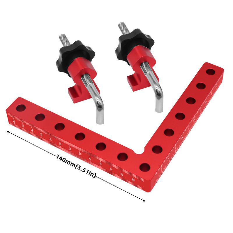 120/140mm Kątowy zacisk mocujący 90 stopni w kształcie litery L Pomocniczy panel mocujący Narzędzie zaciskowe do obróbki drewna_voghion.com