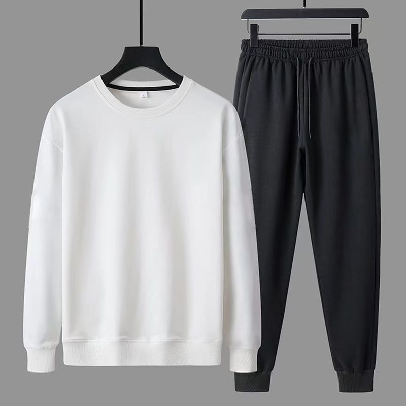 Herbst Casual Sports Herren Jogger Running Crewneck Sweatshirt Langarmhose Zweiteiliges Set_voghion.com