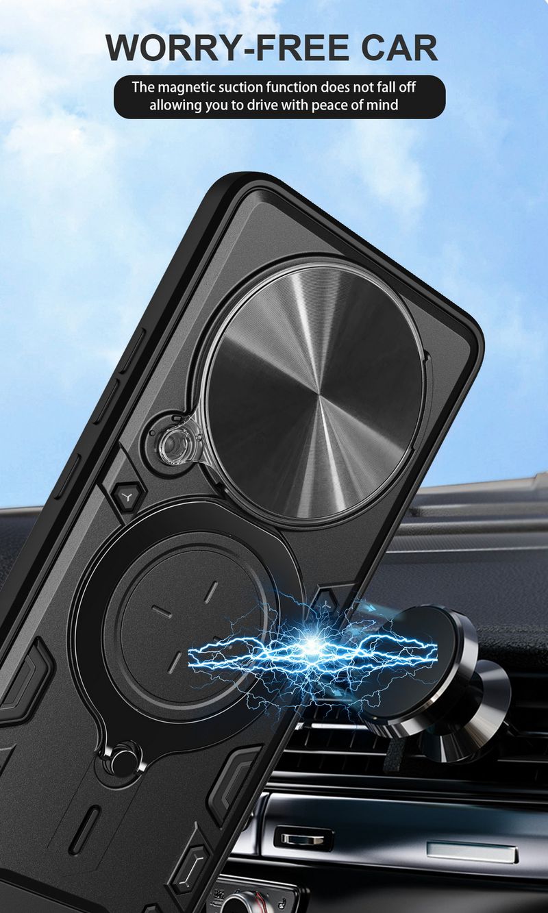 Metal Ring Magnet Car Mount Camera Protect Case For Xiaomi 15 Ultra Mi15 Xiaomi 14 Ultra 13 Rotating Holder Cover_voghion.com