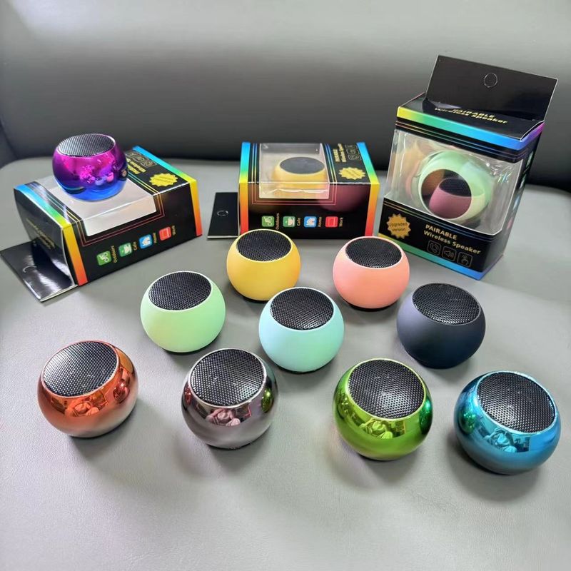 M3 Enceinte Bluetooth portable sans fil électroplaquée Sound Blaster avec invite vocale dégradée Mini modèle privé_voghion.com