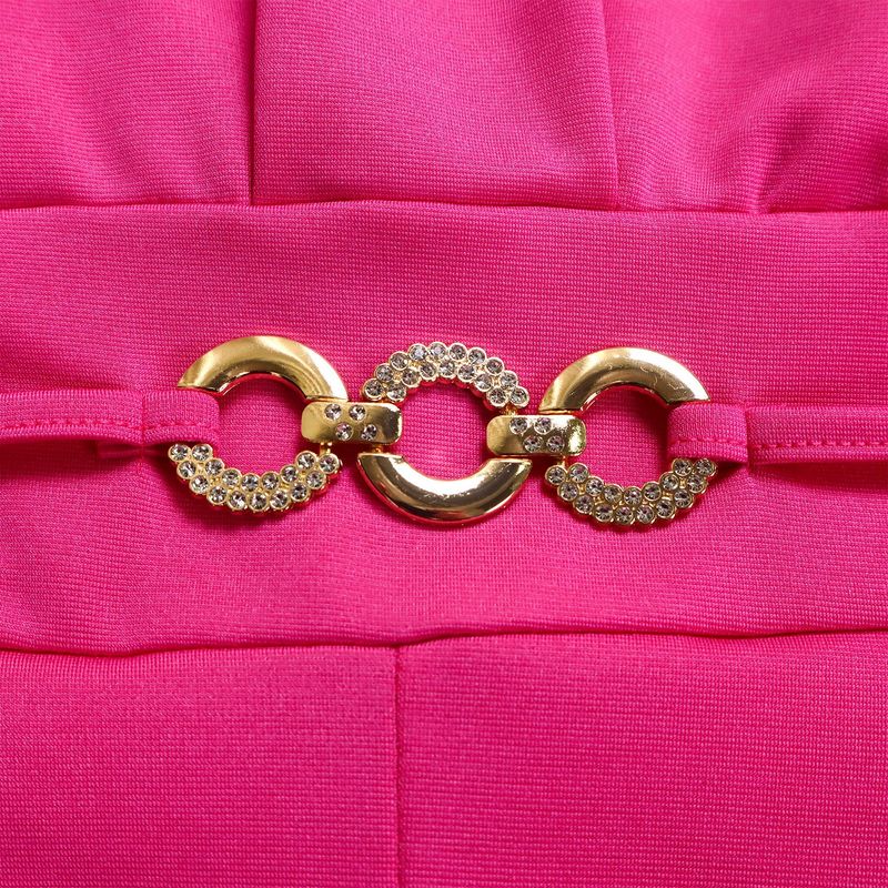 Roupas femininas moda verão feminina gola redonda cor sólida cintura alta tamanho grande perna larga macacão_voghion.com