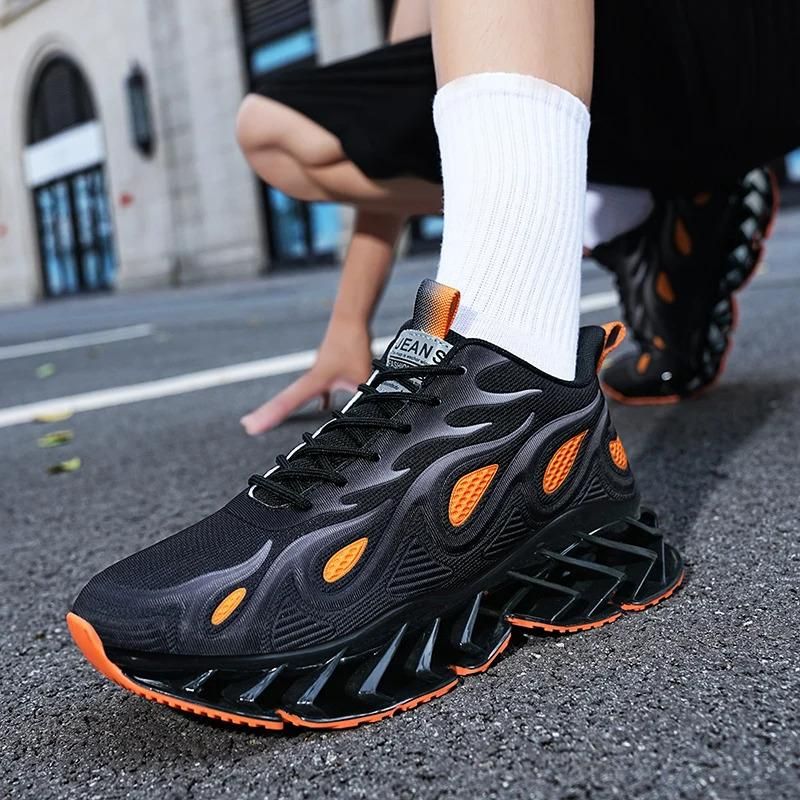 Custom Men Fashion Casual Sneakers Height Increasing Soft Lightweight Blade Sports Running Shoes for Man Closed Runner_voghion.com