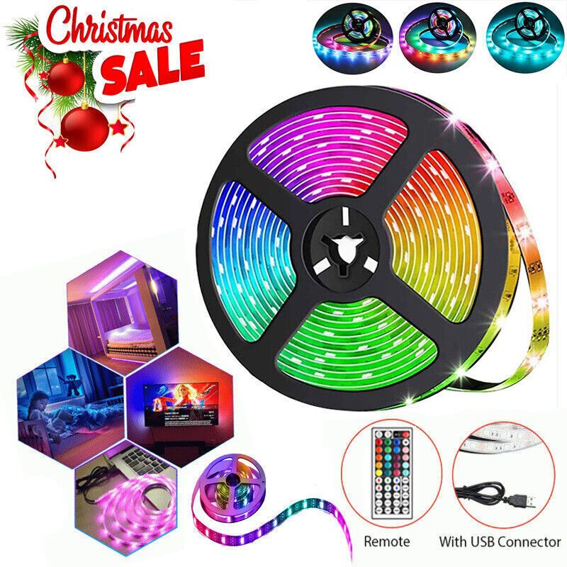 LED-Streifenlichter USB 1-20m 5050 RGB Farbwechselband für Küchenschrank, Fernseher_voghion.com